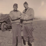 Maj Miller and Capt Lumpkin with rabbit