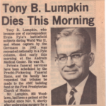 Tony Lumpkin Obituary